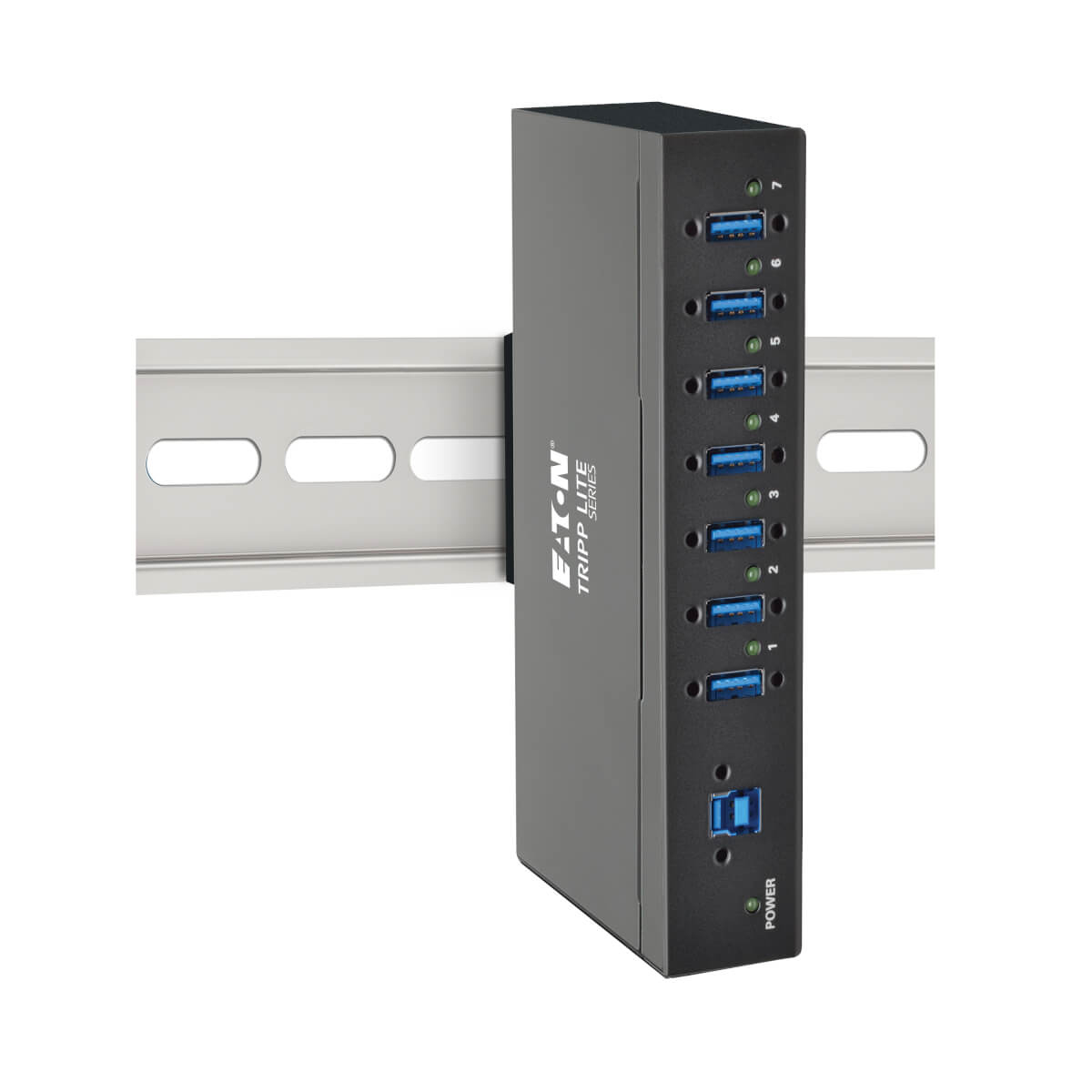 Eaton U360-007-IND 7-Port Industrial-Grade USB 3.0 SuperSpeed Hub - 20 kV ESD Immunity