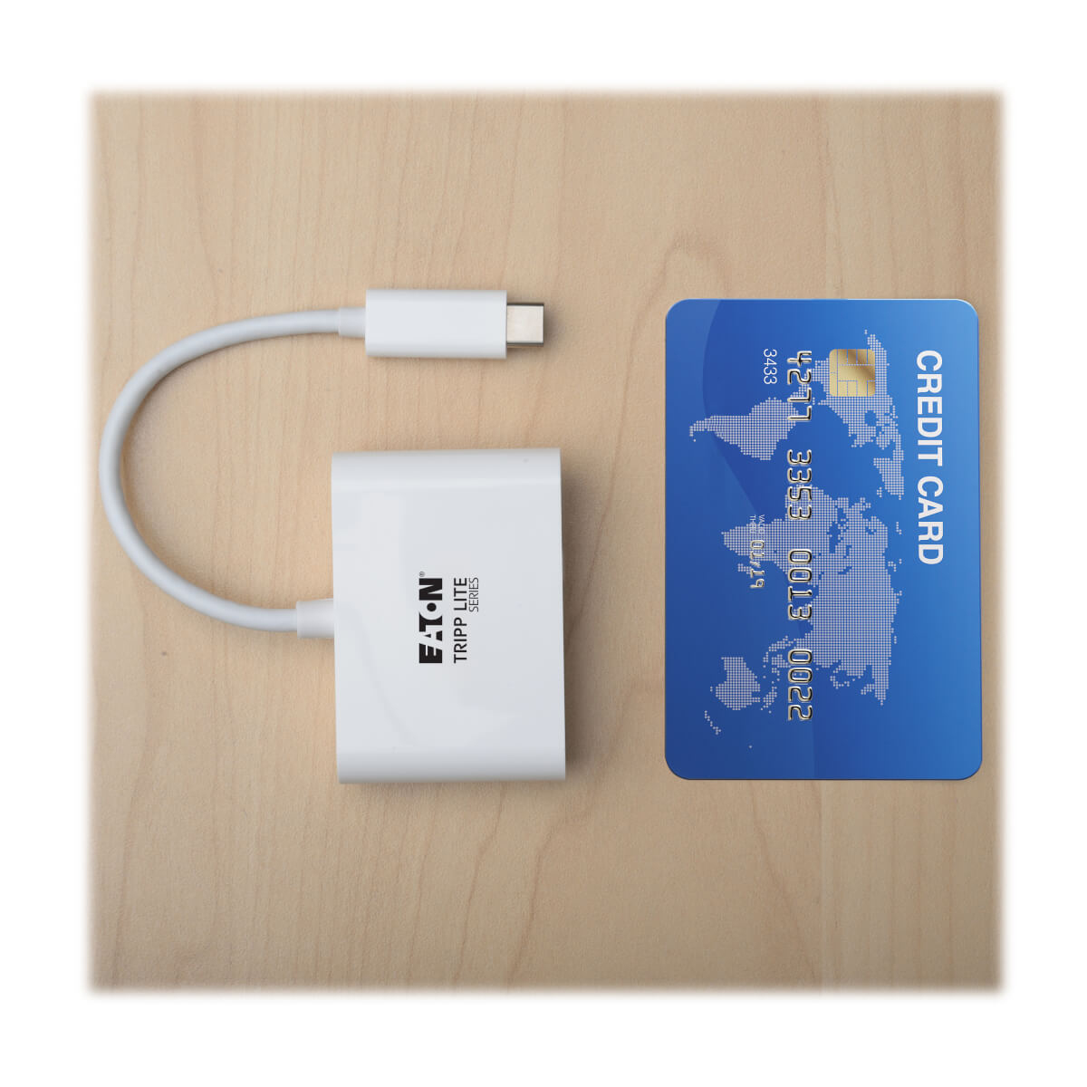 Eaton U444-06N-HU-C USB-C to HDMI Adapter with USB-A Port and PD Charging, HDCP, White