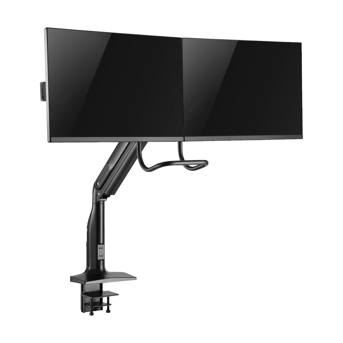 Eaton DMPDD1735AM Precision-Placement Dual-Display Desk Clamp/Grommet, 17 to 35 Inch Displays