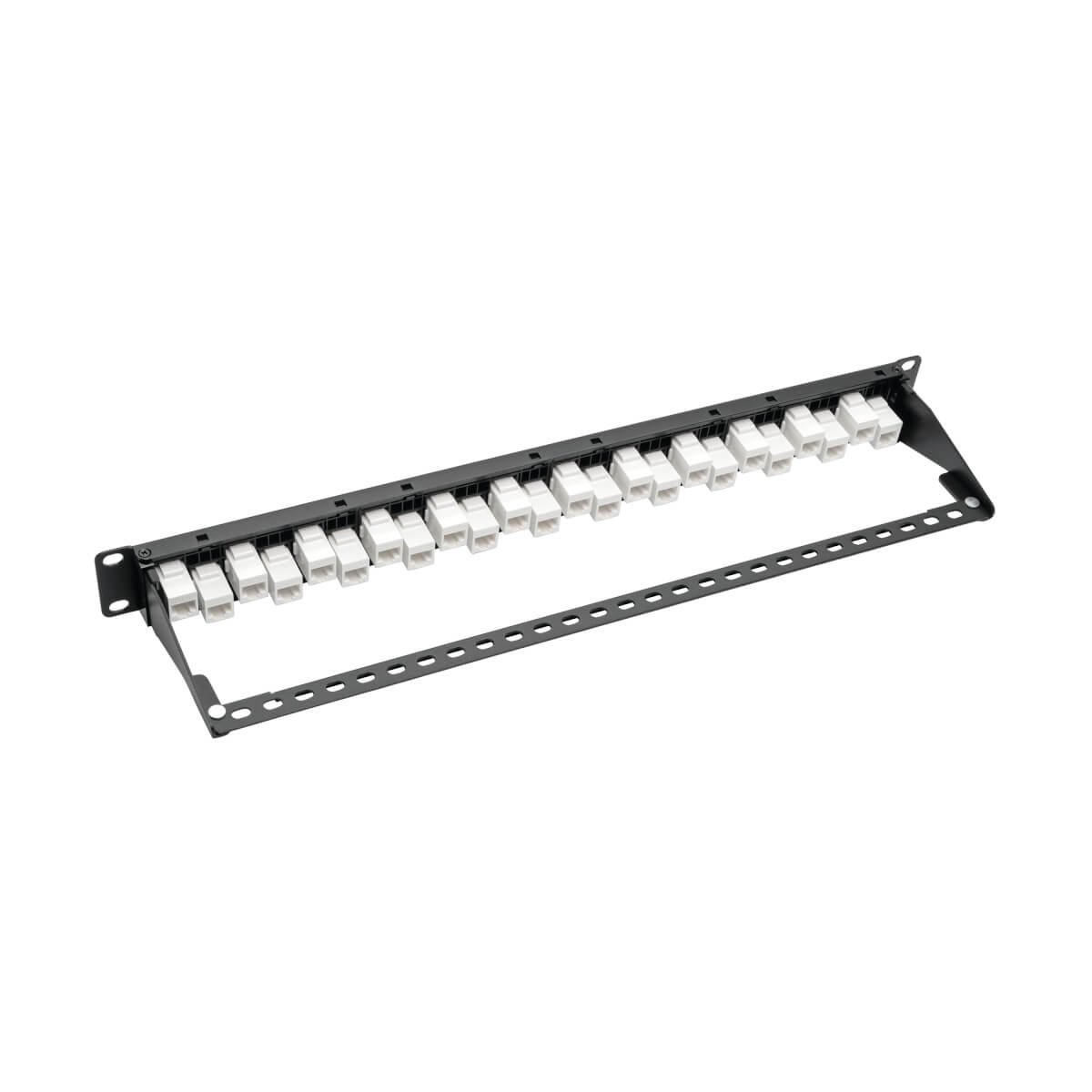 Eaton N254-024-6A-OF 24Port 1U Rack-Mount Cat6a/Cat6/Cat5e Offset Feed-Through Patch Panel