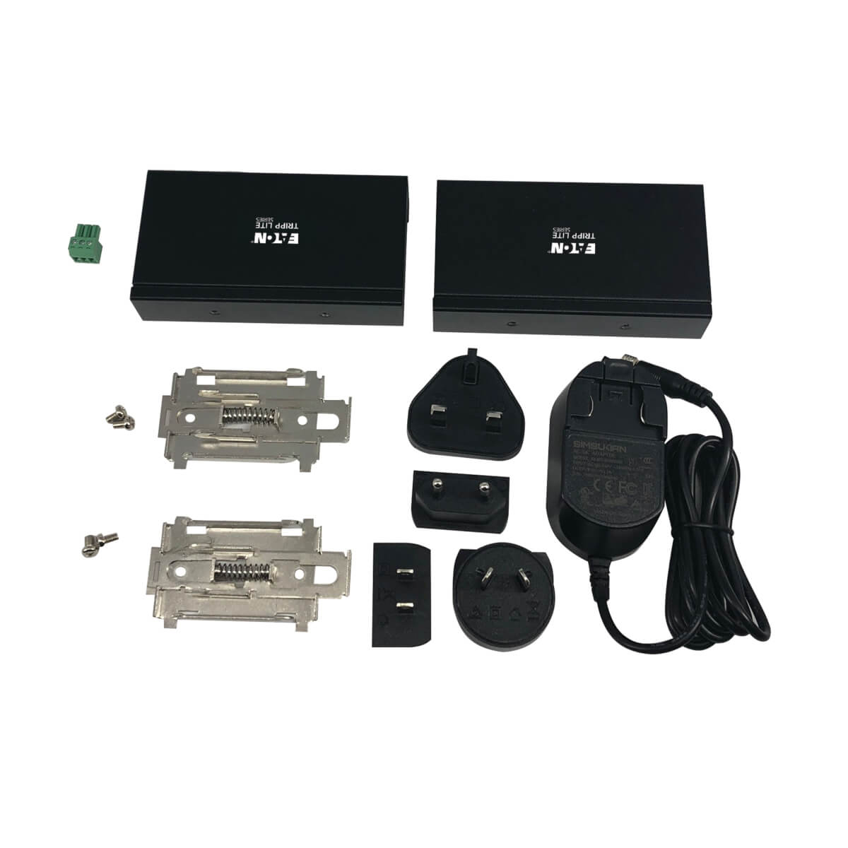 Eaton B203-104-IND-ER 4-Port Industrial USB over Cat6 Extender, ESD Protection, PoC-330 ft.