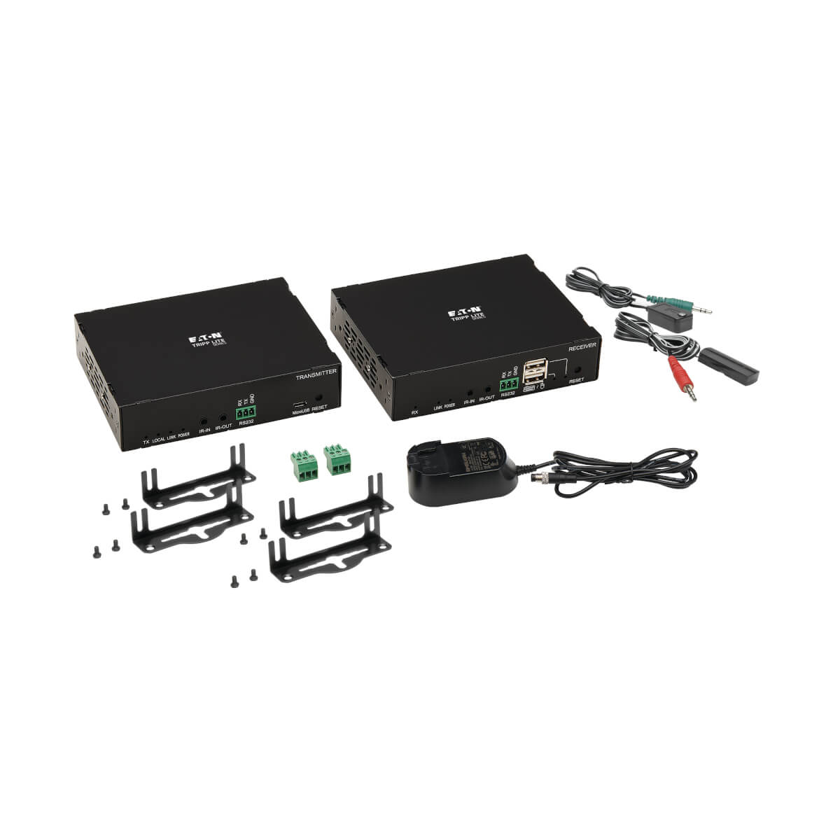 Eaton B127E-1A1-HH HDMI over Cat6 Extender Kit with Power over Cable - 4K 60 Hz, 328 ft.