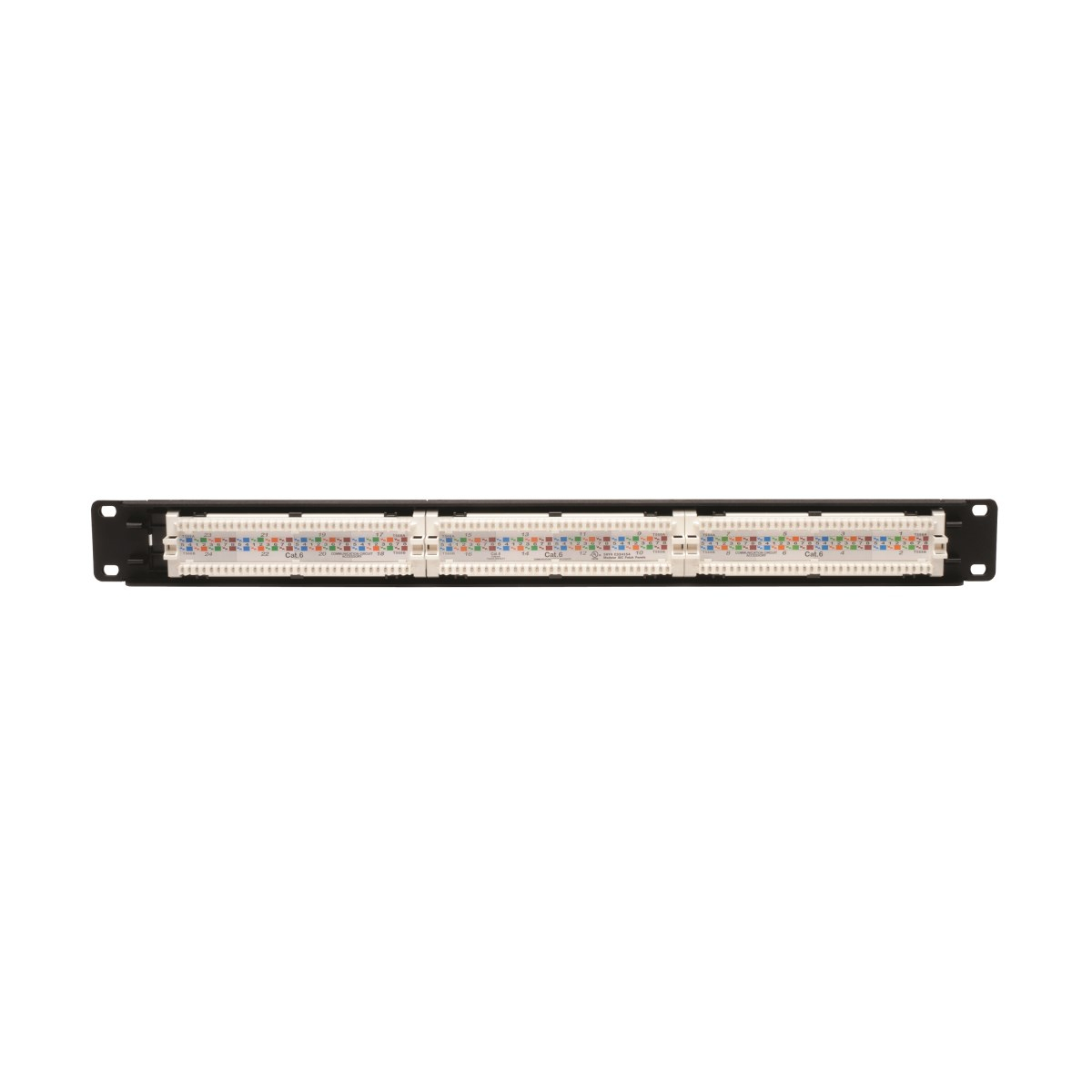 Eaton N252-024 24-Port 1U Rack-Mount Cat6/Cat5 110 Patch Panel, 568B, RJ45 Ethernet