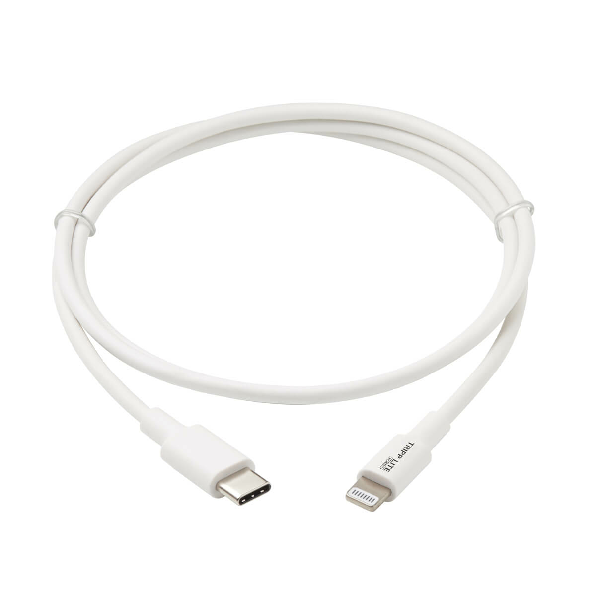 Eaton M102-003-WH USB-C to Lightning Sync/Charge Cable (M/M), MFi Certified, White, 3 ft.