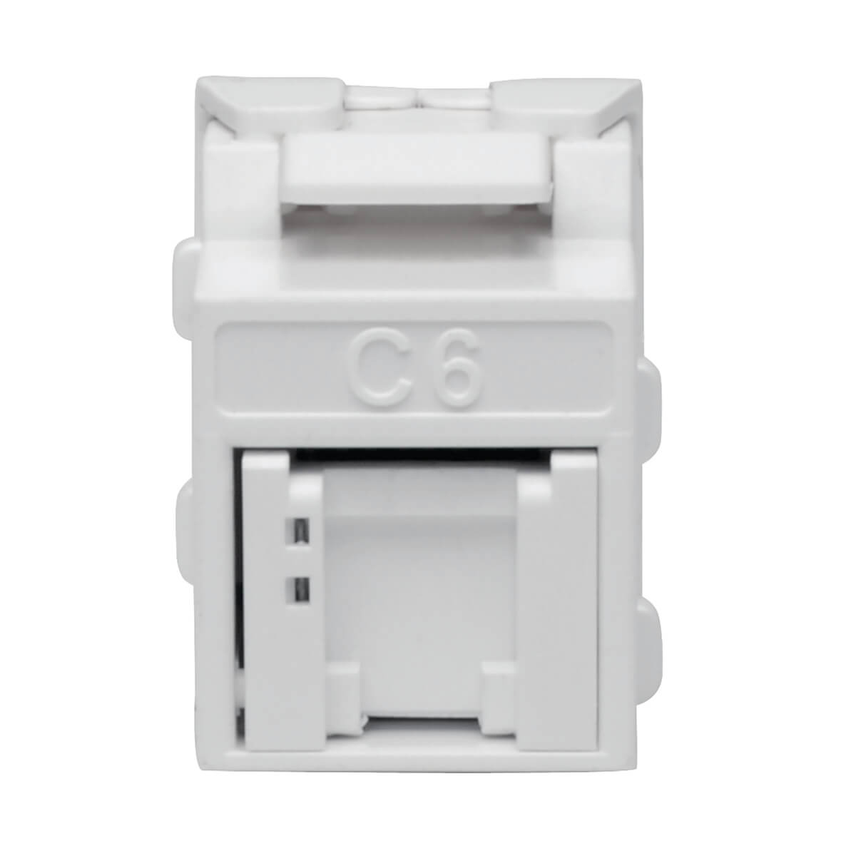 Eaton N238-001-GY-TF Keystone Jack Cat6/Cat5e, RJ45 - Toolless, PoE/PoE+ Compliant, WT