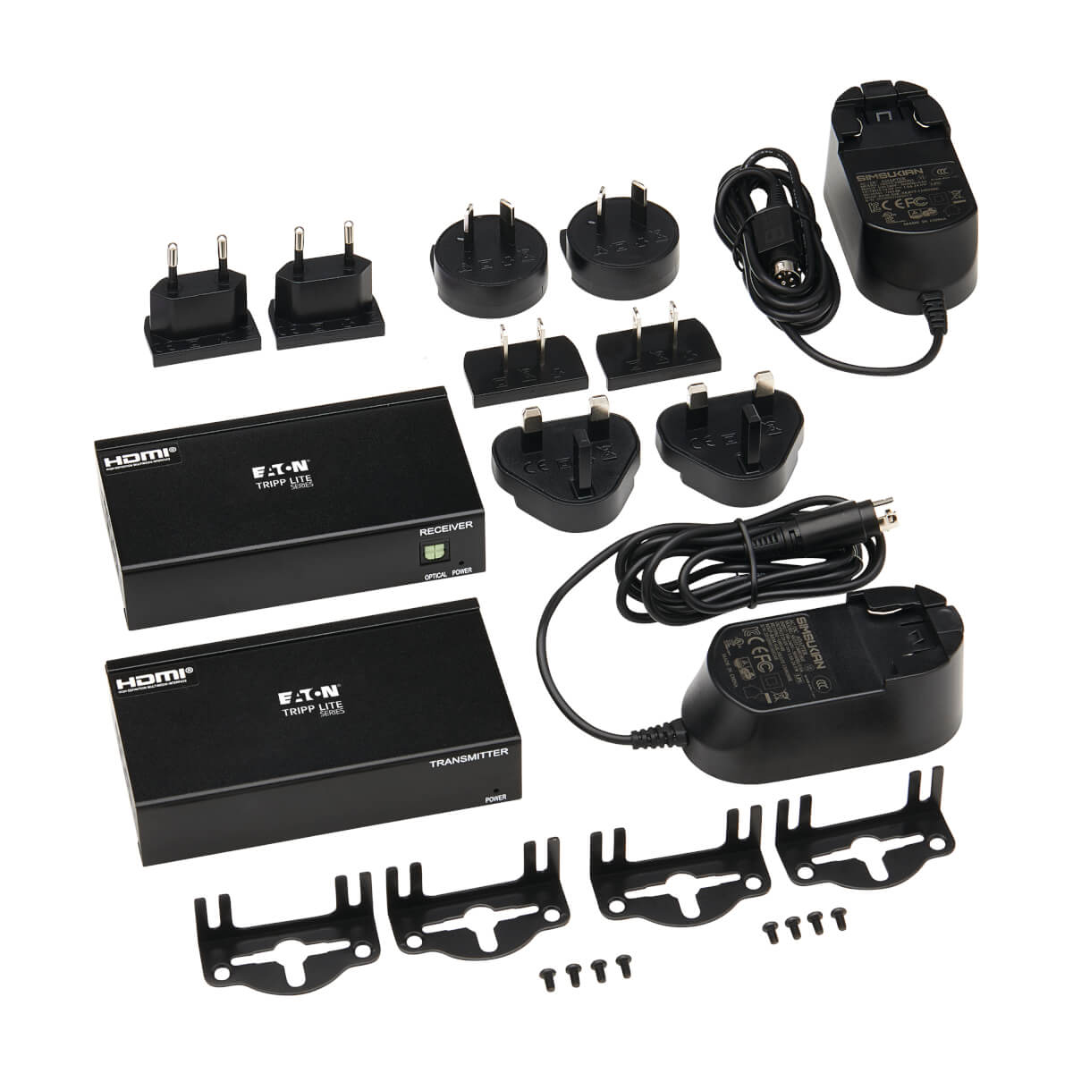Eaton B127A-2A1-BHBH 2-Port HDMI over Cat6 Extender Kit, Transmitter/Receiver -  230 ft.