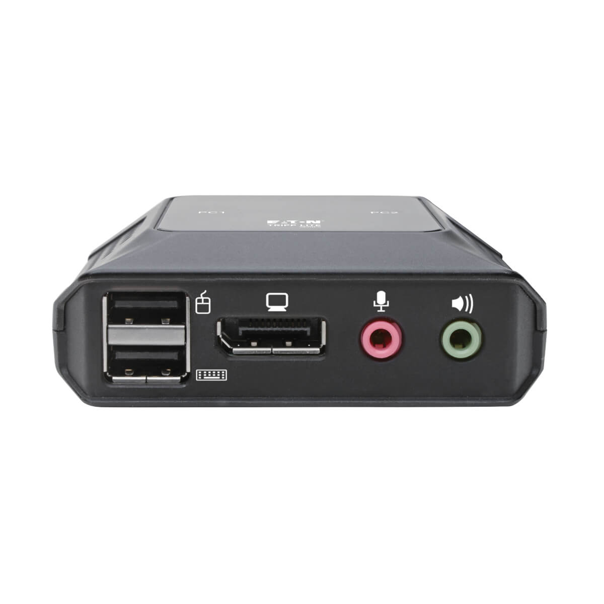 Eaton B032-DPUA2 2-Port DisplayPort 1.1/USB KVM Switch with Audio/Video, Built-In Cables