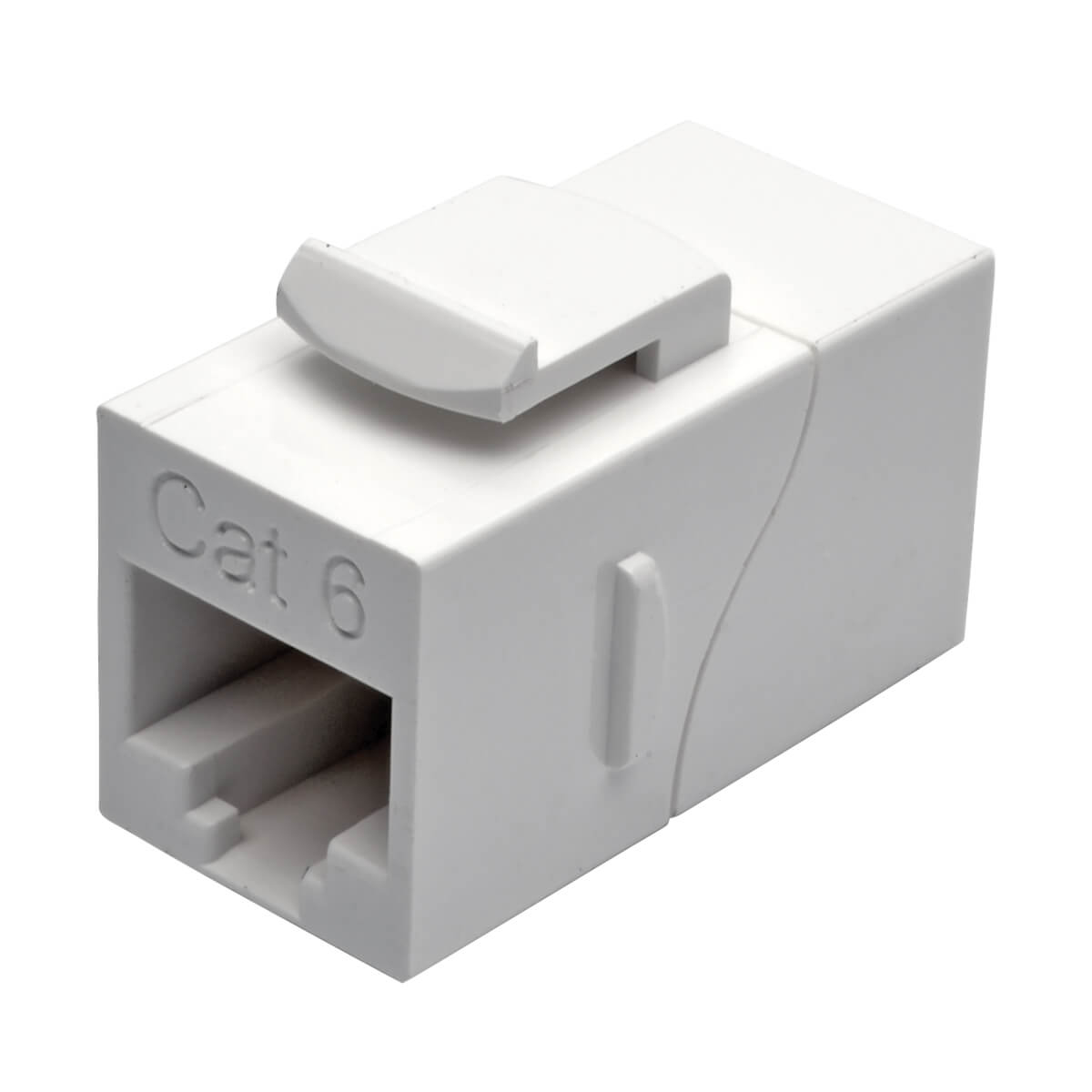 Eaton N235-001-WH Cat6 Straight-Through Modular In-Line Snap-In Coupler (RJ45 F/F), WT