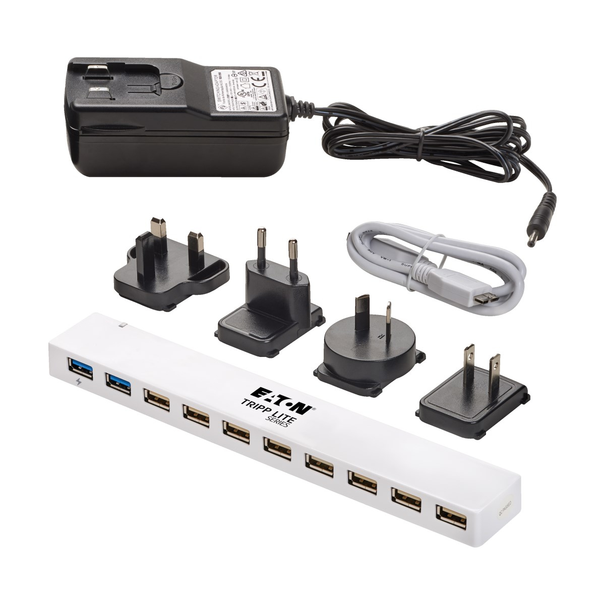 Eaton U360-010C-2X3 10-Port USB 3.0 / USB 2.0 Combo Hub -  2 USB 3.0 & 8 USB 2.0 Ports