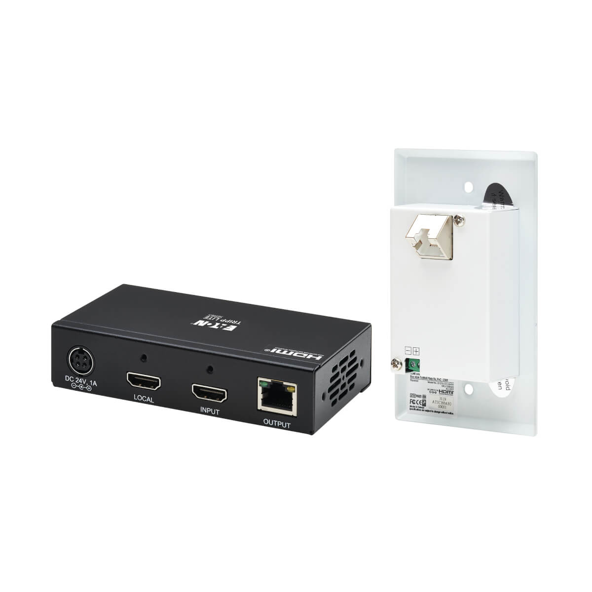 Eaton B127A-1A1-BHFH HDMI over Cat6 Extender Kit, Box Transmitter/Wall Plate Receiver