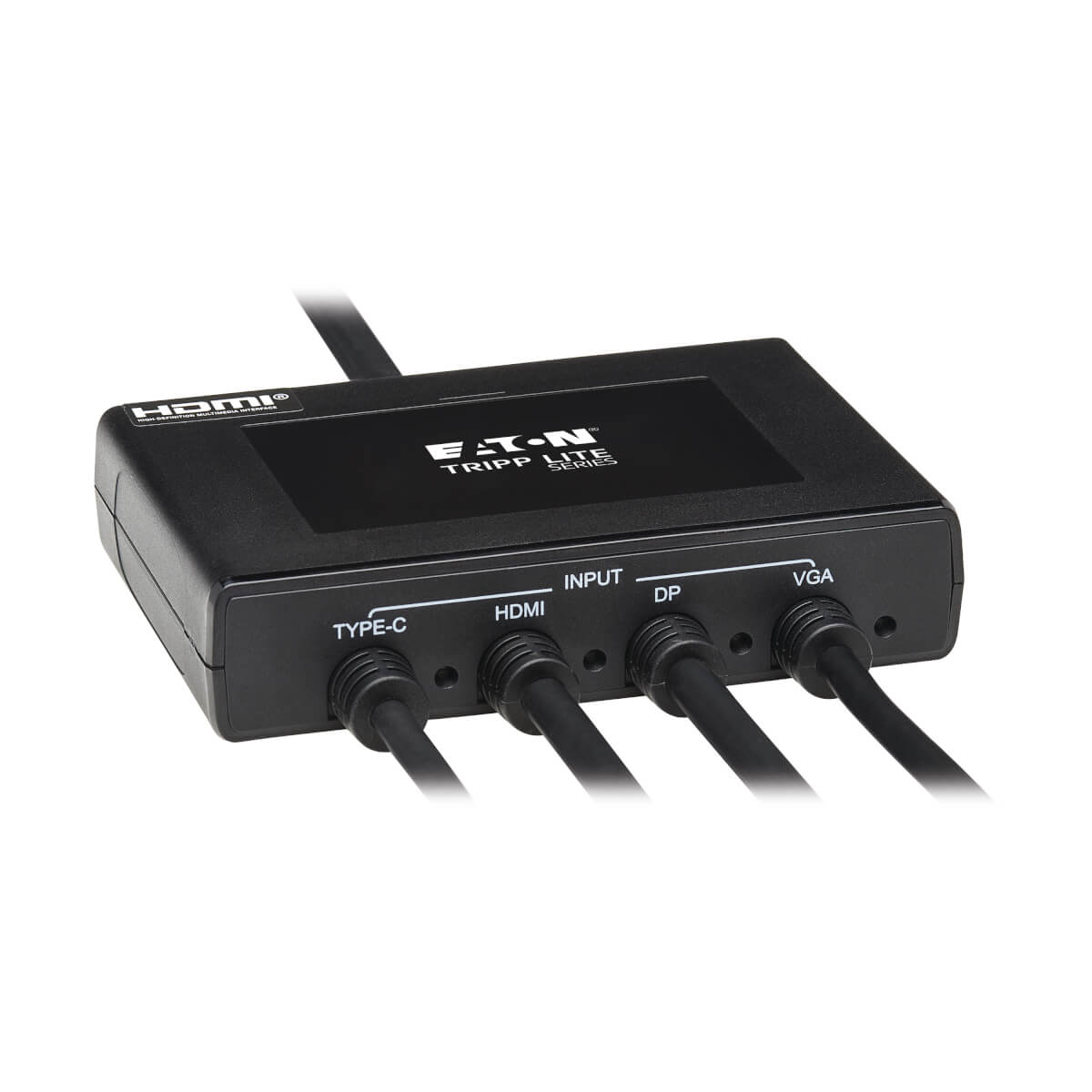 Eaton B321-4X1-HDVC 4-Port Presentation Adapter,HDMI, DP, USB-C and 1080p VGA to HDMI