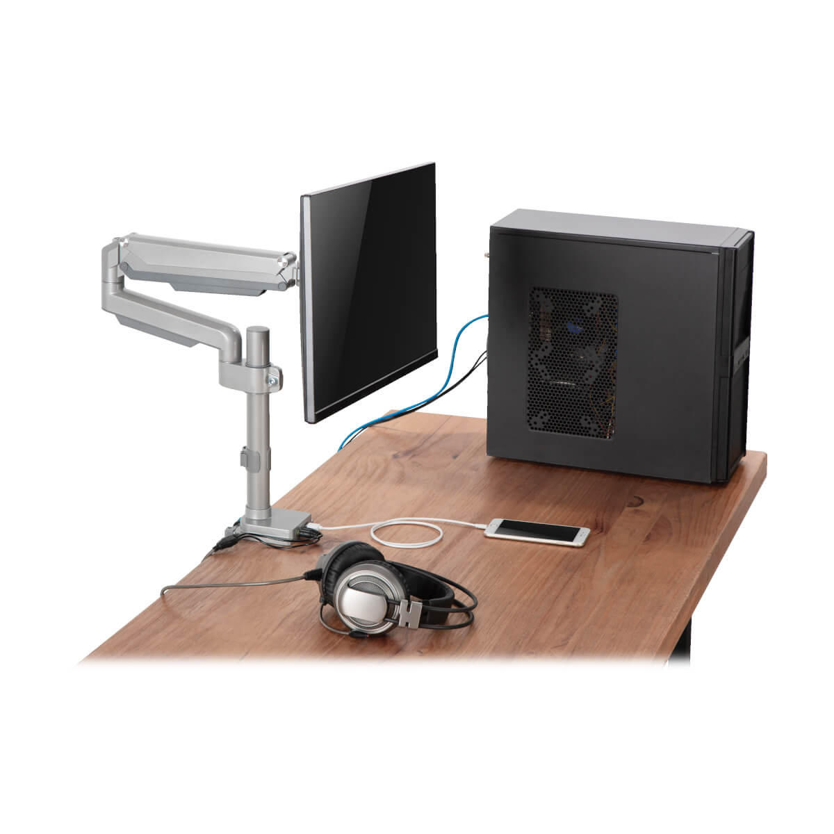 Eaton DDR1732SAL Single-Display Flex-Arm Desktop Clamp for 13 to 34 Inch Displays