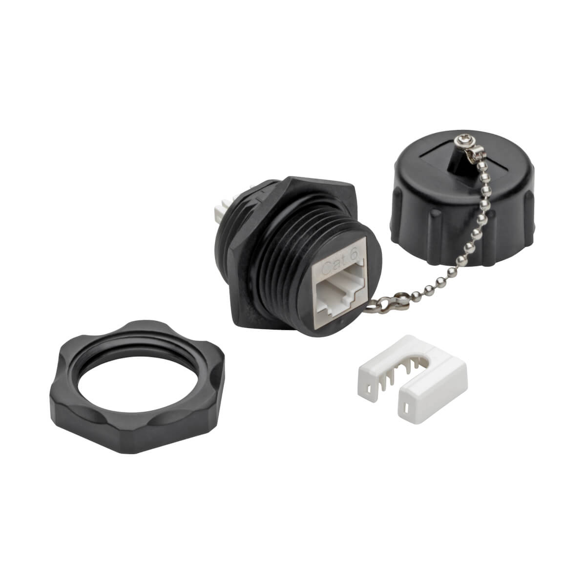Eaton N206-KJ01-IND Keystone Jack Cat6/Cat5e, RJ45, Dust Cap, Industrial - 110 Punch Down