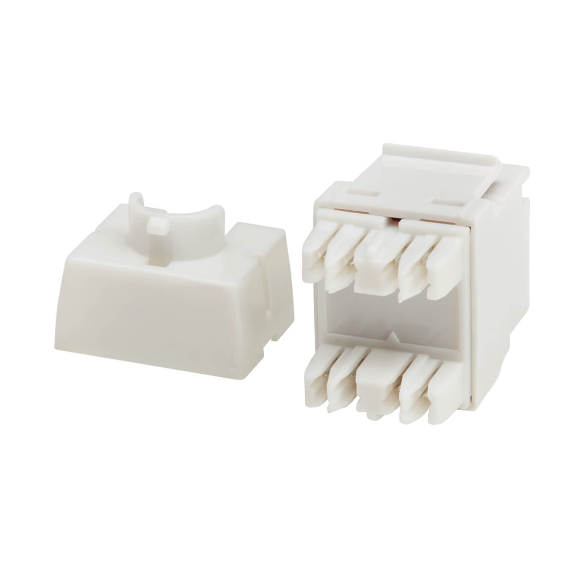 Eaton N238-001-WH-6A Cat6a 110-Style Punchdown RJ45 Keystone Jack, White