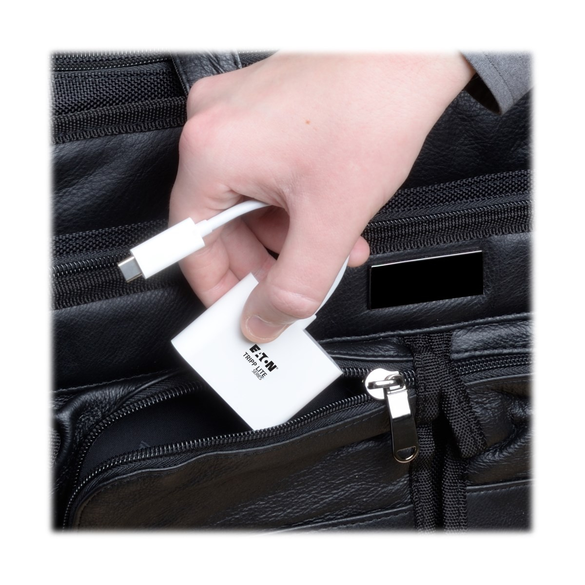 Eaton U444-06N-HU-C USB-C to HDMI Adapter with USB-A Port and PD Charging, HDCP, White