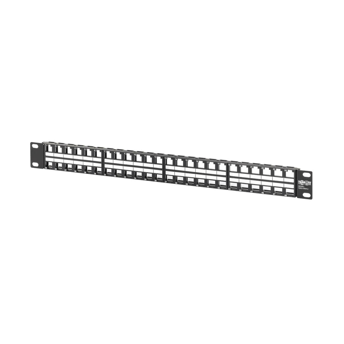 Eaton N062-048-KJ 48-Port 1U Rack-Mount Unshielded Blank Keystone/Multimedia Patch Panel