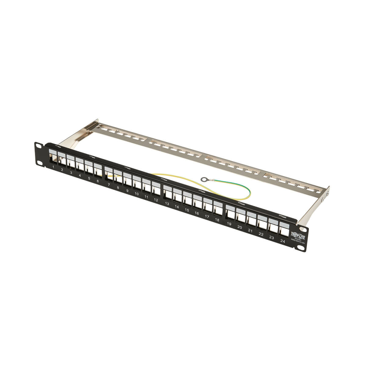 Eaton N062-024-KJ-SH 24-Port 1U Rack-Mount Shielded Blank Keystone/Multimedia Patch Panel