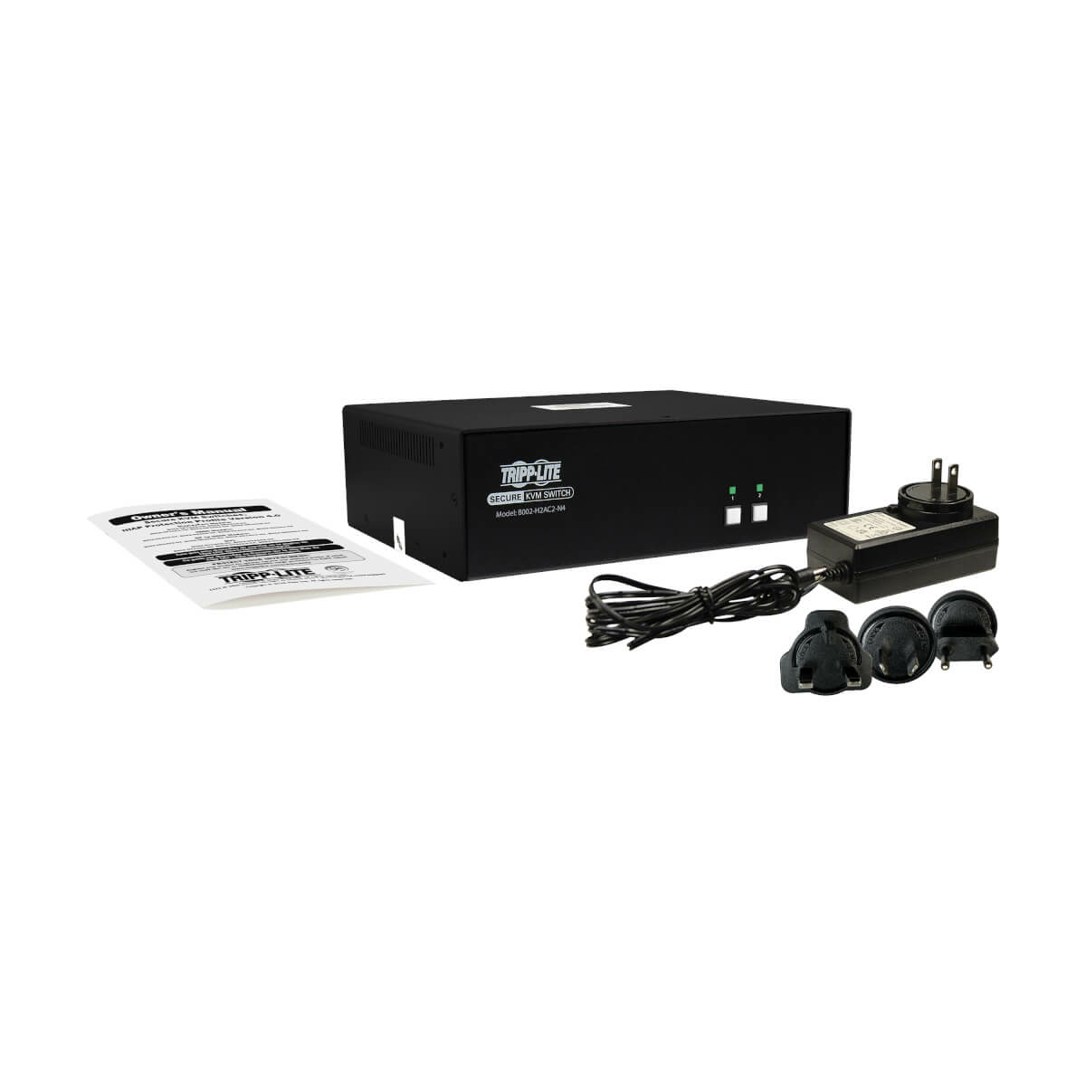 Eaton B002-H2AC2-N4 Secure KVM Switch, 2-Port, Dual Head, HDMI to HDMI, 4K,  Audio, CAC
