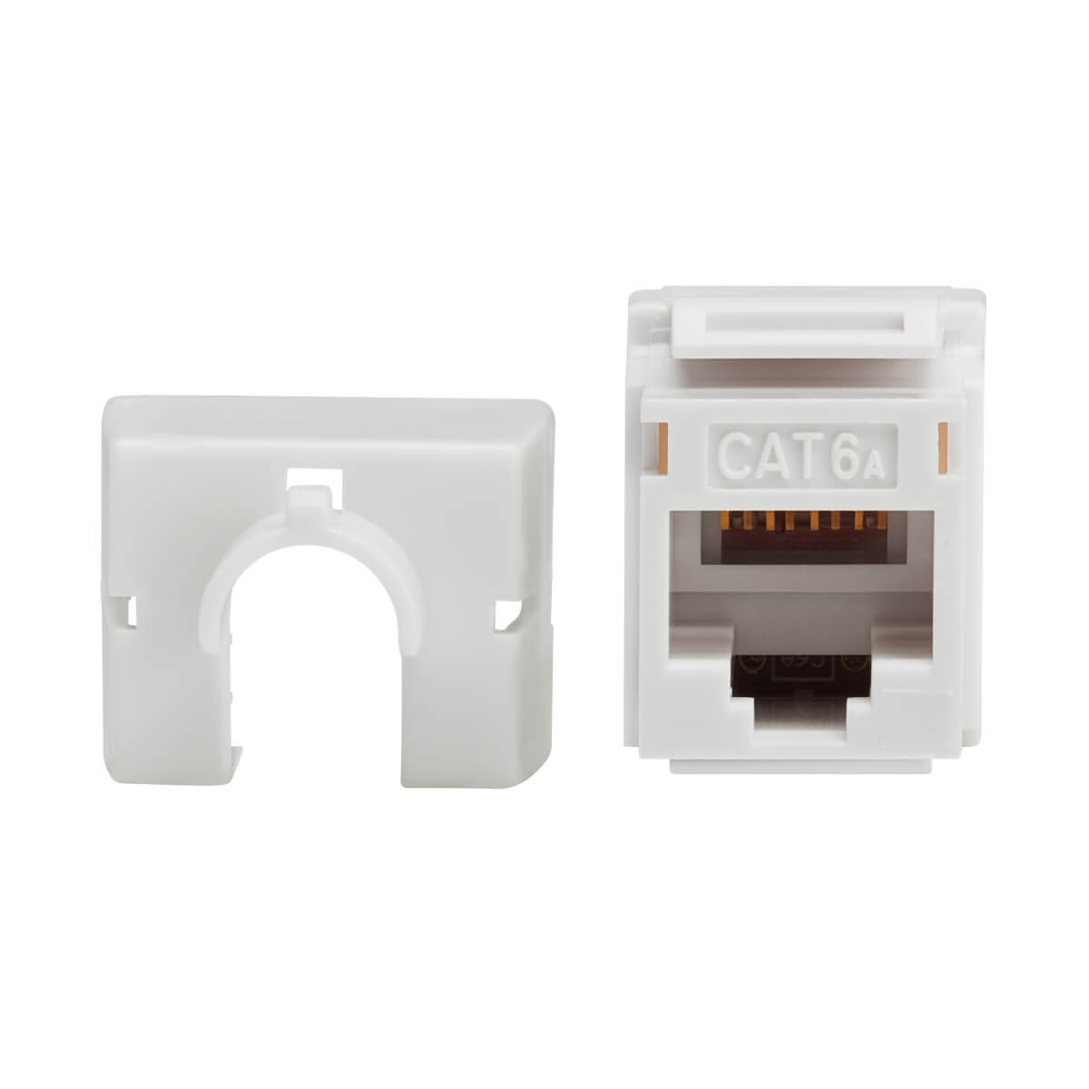 Eaton N238-001-WH-6A Cat6a 110-Style Punchdown RJ45 Keystone Jack, White