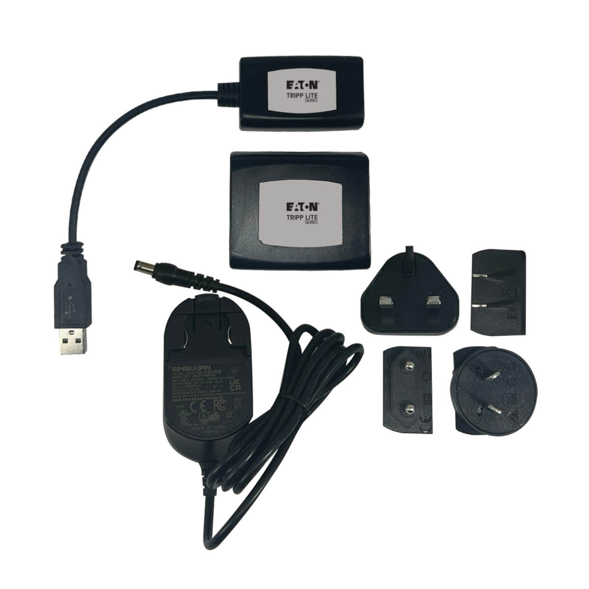 Eaton B203-101-PNPINT 1-Port USB over Cat5/Cat6 Extender Kit - Plug and Play, 164 ft.