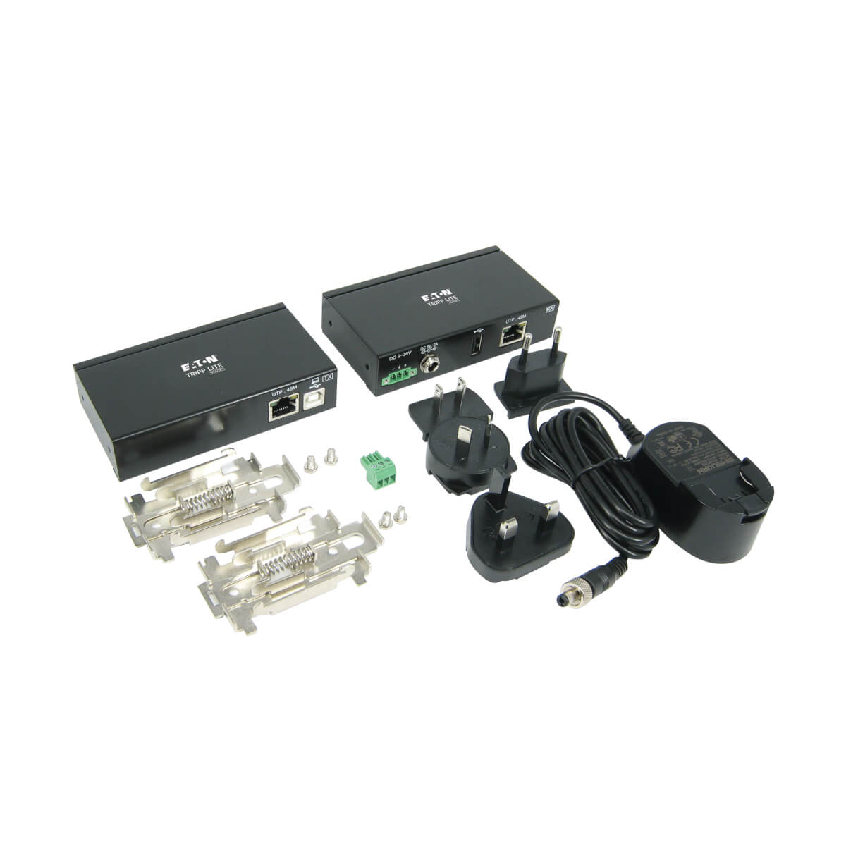 Eaton B203-101-IND 1-Port Industrial USB over Cat6 Extender, ESD Protection-USB 2.0,150ft.