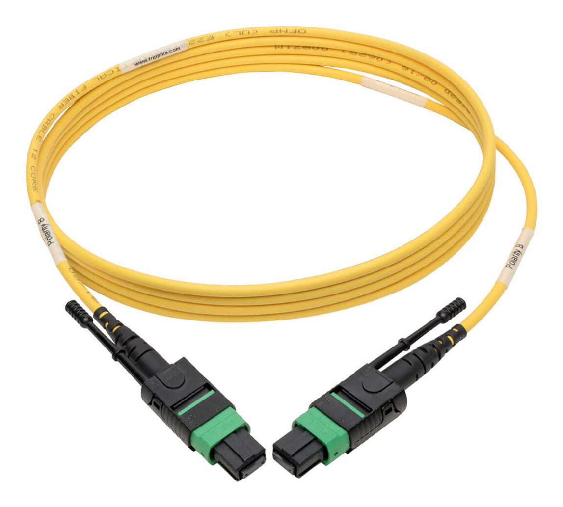 Eaton N390-02M-12-AP MTP/MPO (APC) Singlemode Patch Cable, 12 Fiber, YL, 2 m