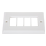 Excel Double Gang LJ6C Bevelled Faceplate
