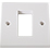 CE Single Gang Flat Faceplate with 1 x Euromod 25x50 Slot
