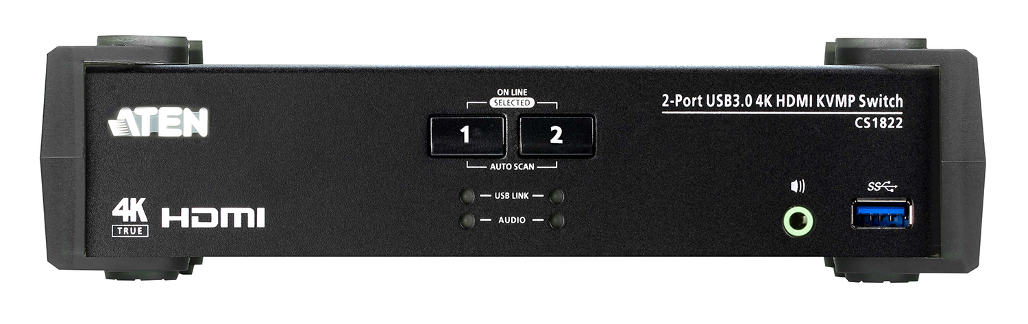 Aten CS1822 2-Port USB 3.0 4K 60Hz HDMI KVMP Switch