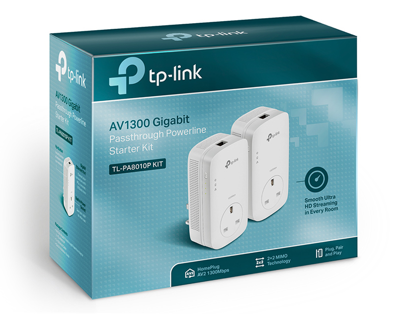 TP-Link AV1300 Gigabit Passthrough Powerline Starter Kit