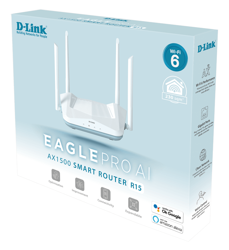 D-Link R15 Eagle Pro AI AX1500 Dual Band Router
