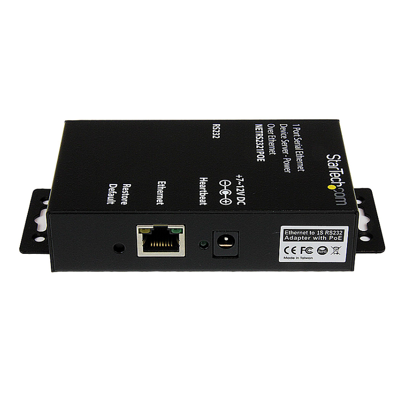 StarTech NETRS2321POE 1 Port RS232 Serial Ethernet Device Server - PoE