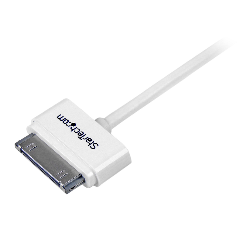 StarTech USB2ADC1MUL 1m (3 ft) Apple 30-pin Dock Connector to Left Angle USB Cable