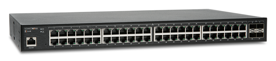 SonicWall 02-SSC-2466 SWS14-48FPOE Managed L2 Gigabit Ethernet (10/100/1000) Black 1U PoE