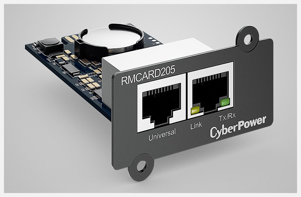 CyberPower RMCARD205 SNMP-network card for remote manangement and input for ENVSENSOR