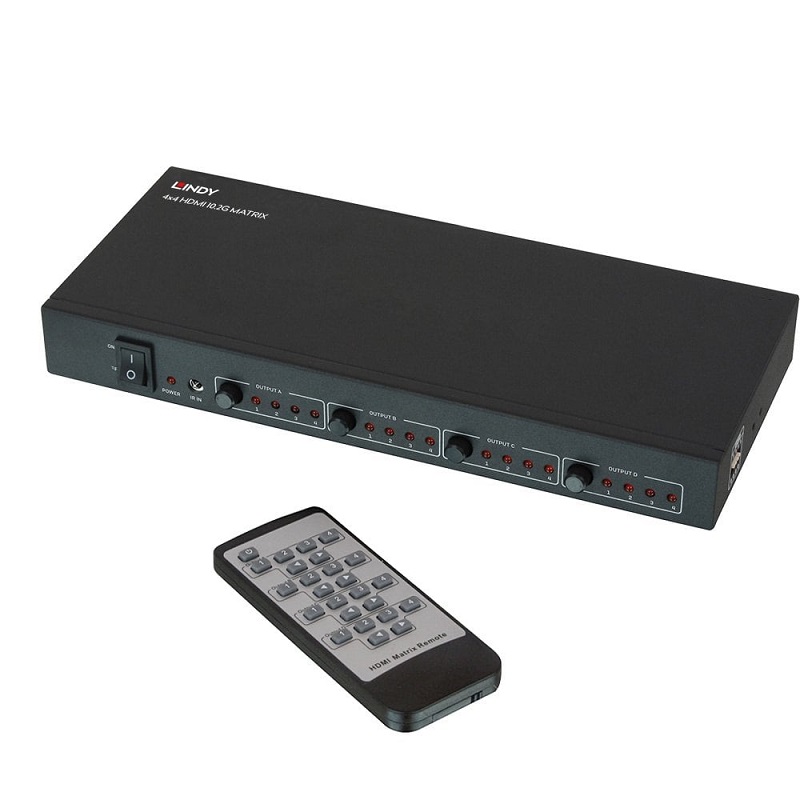Lindy 38152 4x4 HDMI 10.2G Matrix Switch