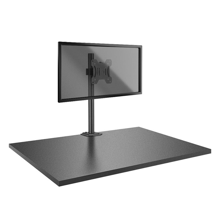 Lindy 40656 Single Display Short Bracket with Pole and Desk Clamp