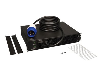 Tripp Lite 7.4kW Single-Phase Metered PDU, 230V Outlets (2-C19, 16-C13), IEC-309 230V 32A Blue