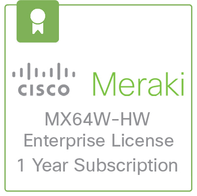 Cisco Meraki MX64W License and Support
