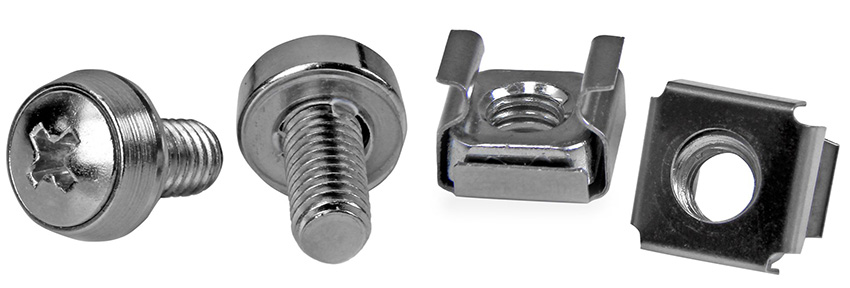 StarTech M6 Mounting Screws and Cage Nuts for Server Rack Cabinet 