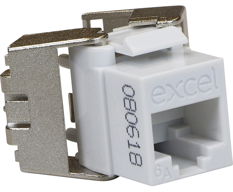 Excel Cat6A UTP Unscreened Low Profile Keystone Jack Toolless