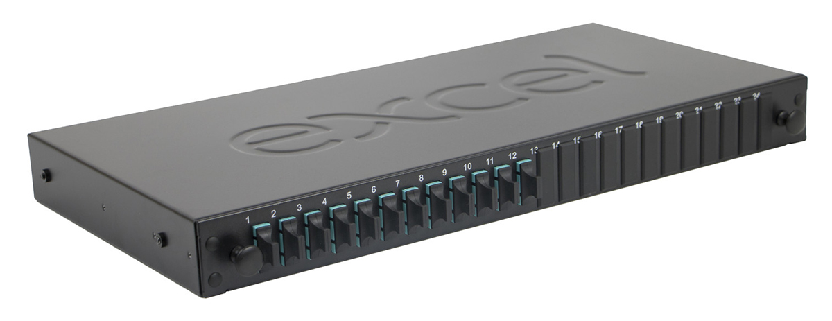 Enbeam 24 Way Multimode OM3 Fibre Optic Panel - Duplex 