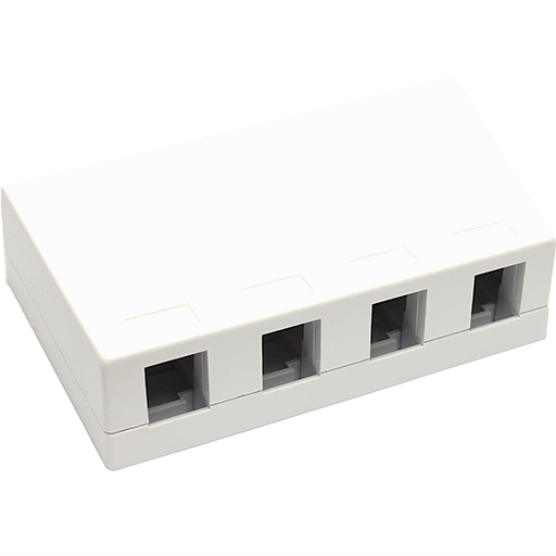 Excel Cat6 Plus Surface Mount Box 1 Port to 4 Port Versions White