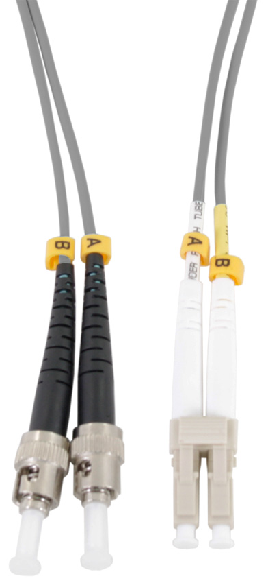 LC - ST Connector Multimode Duplex Fibre Patch Leads