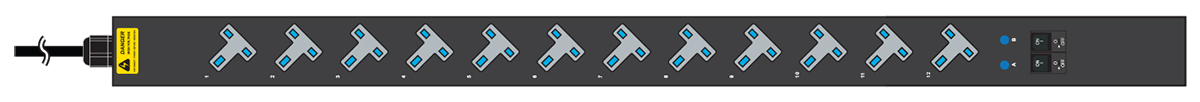 You Recently Viewed Austin Hughes 1 Phase Basic Vertical PDU, UK 45° Sockets, 230V, 3m Cord Image