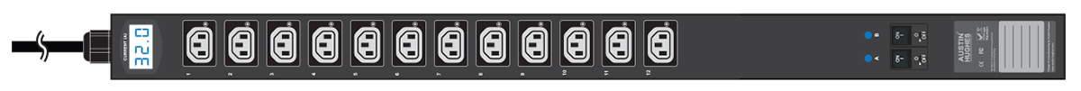 You Recently Viewed Austin Hughes 1 Phase Metered Vertical PDU, C13 Sockets, 230V, 3m Cord Image