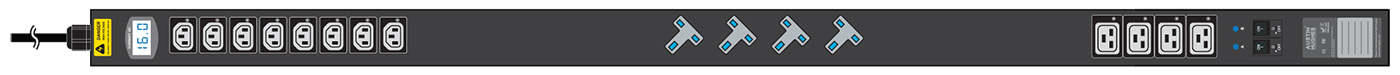 You Recently Viewed Austin Hughes 1 Phase Metered Vertical PDU, UK 45°/C13/C19 Mixed Sockets, 230V Image
