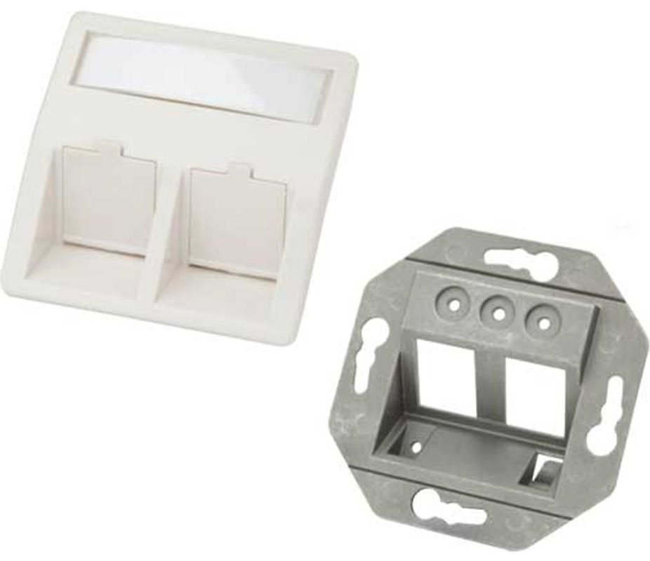 You Recently Viewed Excel Angled 2 Port Keystone Faceplate Image