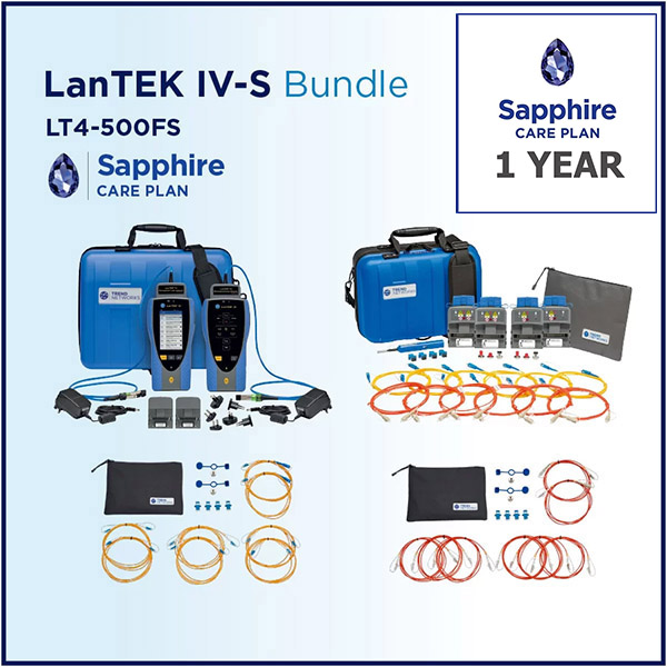 You Recently Viewed TREND Networks LT4-500FS LanTEK IV-S 500MHz + FiberTEK IV + Accessories Bundle plus a Sapphire Care  Image