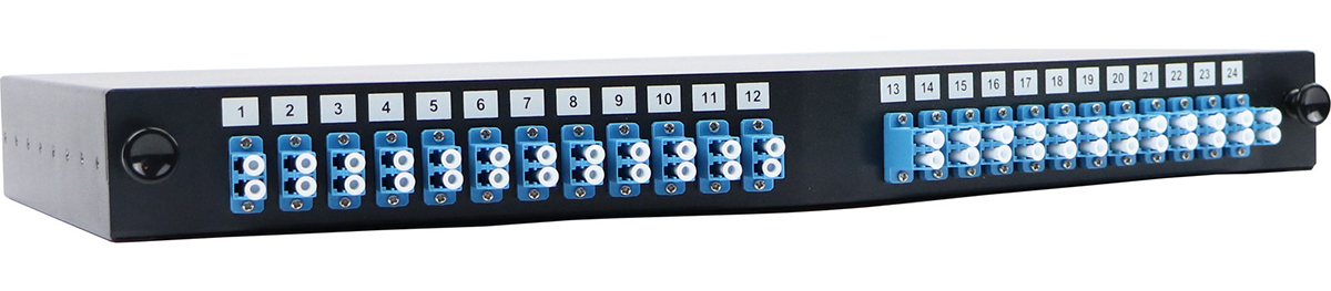 You Recently Viewed Enbeam 48 Way Angled Fibre Panel - 24 LC Duplex 48 Fibre Image
